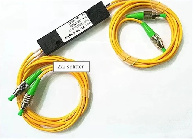 Alt view image 3 of 3 - 2x2 Fibre Optic Splitter (FCA) Split into Two Fiber Optic Couplers (2x2 Fiber FBT Coupler) (FTTH FC UPC ABS Housing, Pack of 2) (1550nm 50-50 FCAPC)