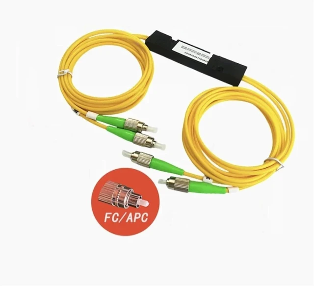 Alt view image 2 of 3 - 2x2 Fibre Optic Splitter (FCA) Split into Two Fiber Optic Couplers (2x2 Fiber FBT Coupler) (FTTH FC UPC ABS Housing, Pack of 2) (1550nm 50-50 FCAPC)