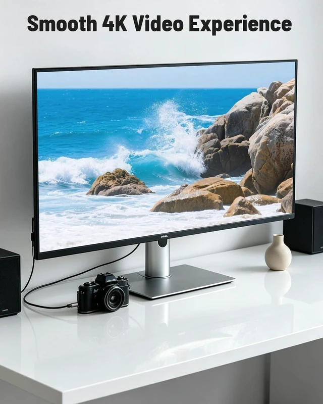 Alt view image 2 of 7 - Micro HDMI to USB C Cable 6 FT, 4K@60Hz 2K@120Hz, 18Gbps, Unidirectional