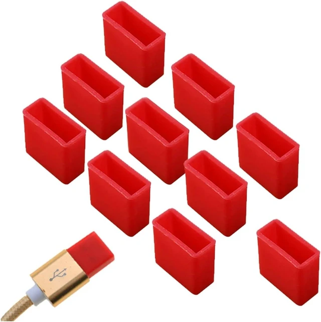 Main image of 12 Pcs USB Male Dust Cover Silicone Dust Plug Plug Cover Protective Cover Consumer Data Cable Reader Cable Plug(Q-redC)