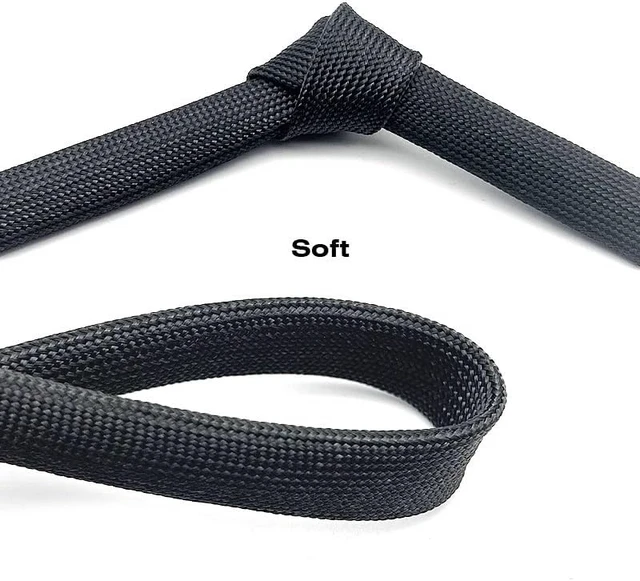Alt view image 3 of 6 - 5/10M Fiberglass Tube 0.5mm~25mm HTG Cable Sleeve Fiber Glass Wire Wrap Protector Insulation High Temperature Pipe(Black,18 mm,5m)