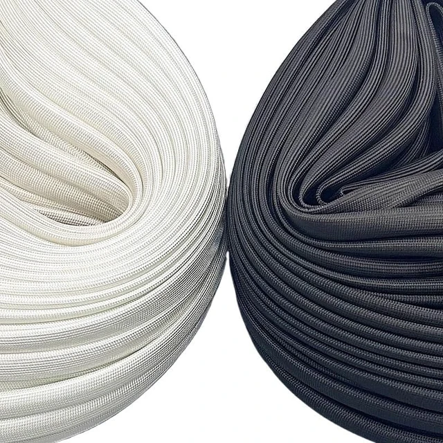 Alt view image 6 of 6 - 5/10M Fiberglass Tube 0.5mm~25mm HTG Cable Sleeve Fiber Glass Wire Wrap Protector Insulation High Temperature Pipe(Black,18 mm,5m)
