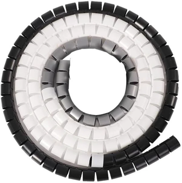 Alt view image 4 of 6 - 1/3/5/10M 8/12/16/22/28/32/42mm Line Flexible Spiral Cable Organizer Storage Pipe Cord Protector Management Cable Tube(White,40 mm,5 Meters)