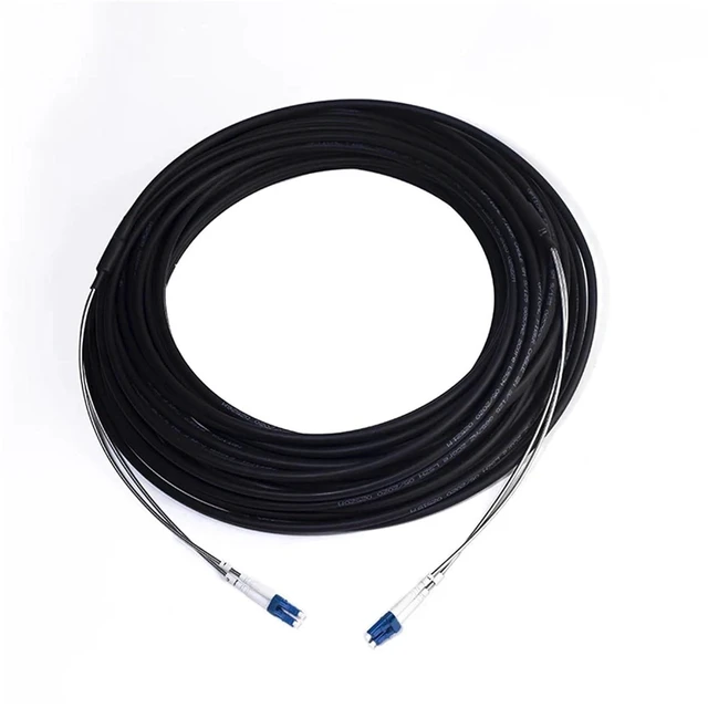 Main image of Optical Cable, Single-Mode 2 Core,Waterproof and Tensile Armored Fiber Optic Cable,Optical Fiber Material,30m,35m,40m,45m,50m(LC-LC 30meters)