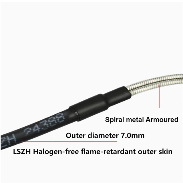 Alt view image 2 of 5 - Optical Cable, Single-Mode 2 Core,Waterproof and Tensile Armored Fiber Optic Cable,Optical Fiber Material,30m,35m,40m,45m,50m(LC-LC 30meters)