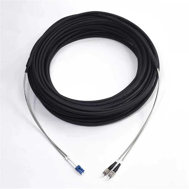 Alt view image 5 of 5 - Optical Cable, Single-Mode 2 Core,Waterproof and Tensile Armored Fiber Optic Cable,Optical Fiber Material,30m,35m,40m,45m,50m(LC-LC 30meters)