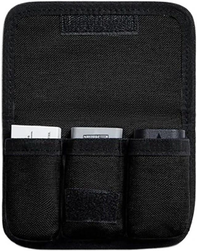 Main image of Electronics Accessories Organiser Bag, Travel Batteries Storage Organizer Simple Protective Cover Pouch(Black S)