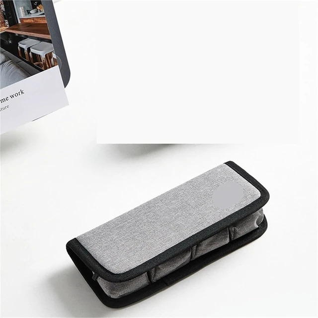 Alt view image 3 of 5 - Electronics Accessories Organiser Bag, Travel Batteries Storage Organizer Simple Protective Cover Pouch(Black S)