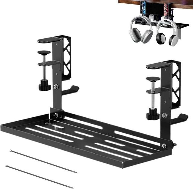 Main image of Under Desk Cable Management Tray No Drill 15.63 Inch Clamp Mount