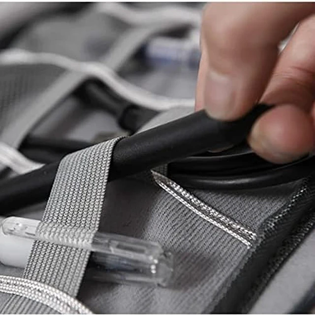 Alt view image 5 of 5 - Storage Bags Portable Digital Organizer USB Gadgets Zipper Cosmetic Bag Case Accessories Item (Color : A) (A)