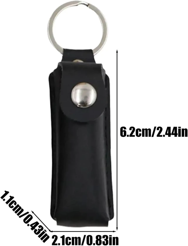 Alt view image 7 of 7 - Flash Drive Case 10pcs USB Case USB Flash Drive Leather Case with Protector Cap Small Keychain for Teacher Photographers Office Backup Birthday Access for Home Office Client Meetings(Black)