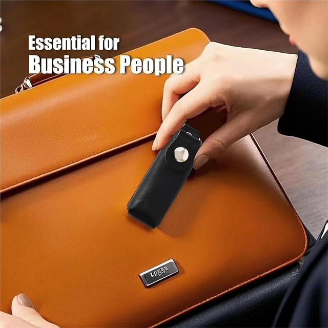 Alt view image 3 of 7 - Flash Drive Case 10pcs USB Case USB Flash Drive Leather Case with Protector Cap Small Keychain for Teacher Photographers Office Backup Birthday Access for Home Office Client Meetings(Black)