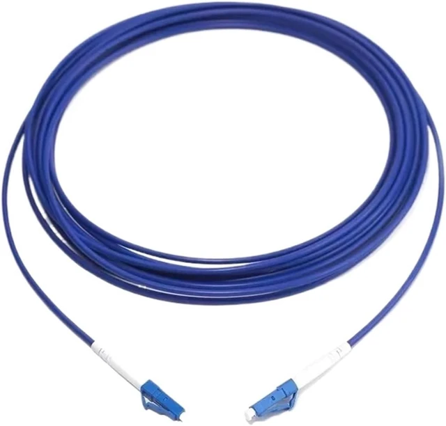 Alt view image 5 of 6 - 1-500m Armored Optical Patch Cable, Ratproof Waterproof LC SC FC ST SM Single Core Blue for Indoor Outdoor Fiber Optic Jumper (5m 5pcs,LCA-LCA)