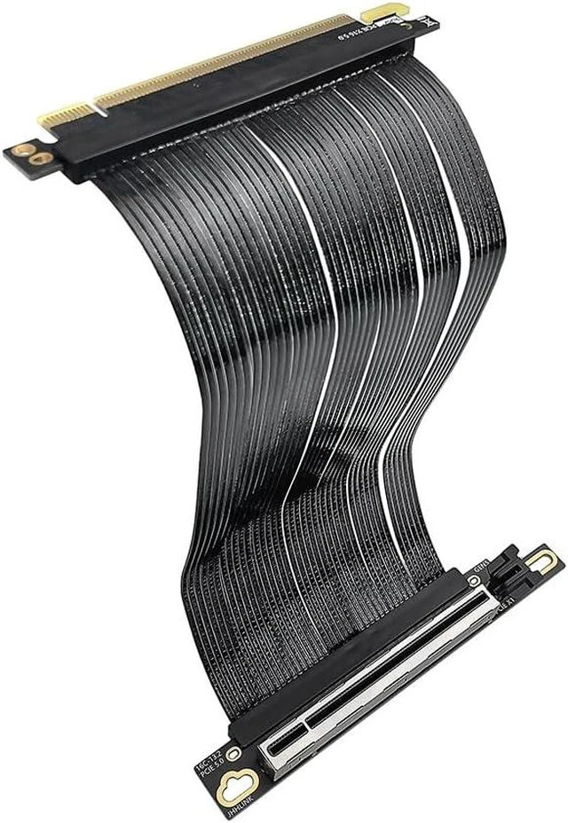 Alt view image 3 of 7 - Graphics Card Cable PCIE 5.0 X16 90° Right Angle Gen5 64GB/ S for GPU Graphics Card Accessories 15cm