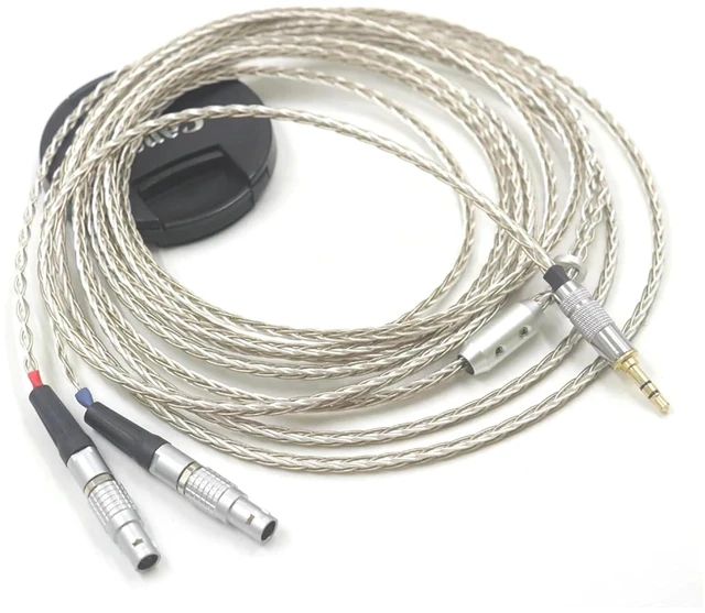 Main image of 8 Core 99% 7N Silver Mixed Braided Earphone Cable for Focal Utopia ELEAR Headphones(4pin XLR Male,0.5m)