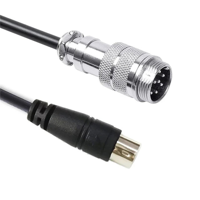 Alt view image 2 of 3 - PS/2 MD6 to 9 Din Adapter Cable for Connect Thrustmaster TSS Handbrake Sparco Mod TH8A Shifter to Racing Wheel Base/TM Sim Hub(1m)