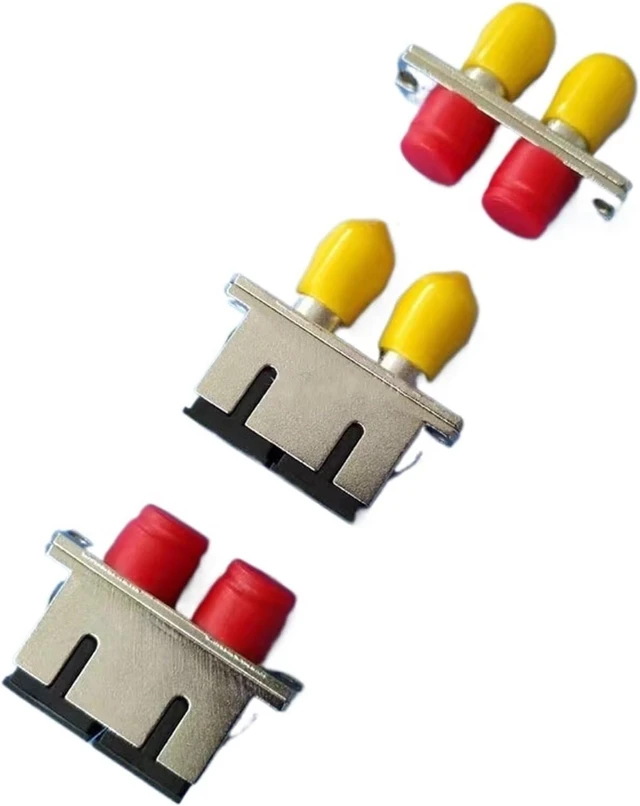 Alt view image 2 of 6 - Flange Coupler SC-ST SC-FC ST-FC Duplex 10pcs Optical Fiber Adapter SC FC ST DX Metal Shell Connector Dual Port(SC-FC)