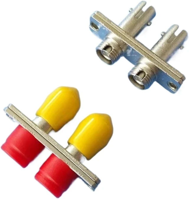 Alt view image 5 of 6 - Flange Coupler SC-ST SC-FC ST-FC Duplex 10pcs Optical Fiber Adapter SC FC ST DX Metal Shell Connector Dual Port(SC-FC)