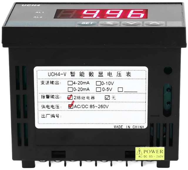 Alt view image 3 of 7 - Digital Voltmeter AC DC Voltage Tester Meter Intelligent Alarm Relay Output for Industrial Use