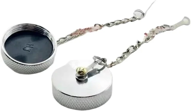 Main image of Aviation Plug M12 16gx20gx25 Metal Chain Dust Protection Anti-Electric Shock Waterproof Cap Protective Cover (10pc GX12 M12 Metal)