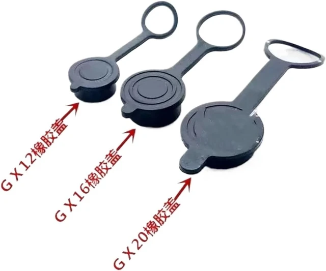 Alt view image 5 of 6 - Aviation Plug M12 16gx20gx25 Metal Chain Dust Protection Anti-Electric Shock Waterproof Cap Protective Cover (10pc GX12 M12 Metal)