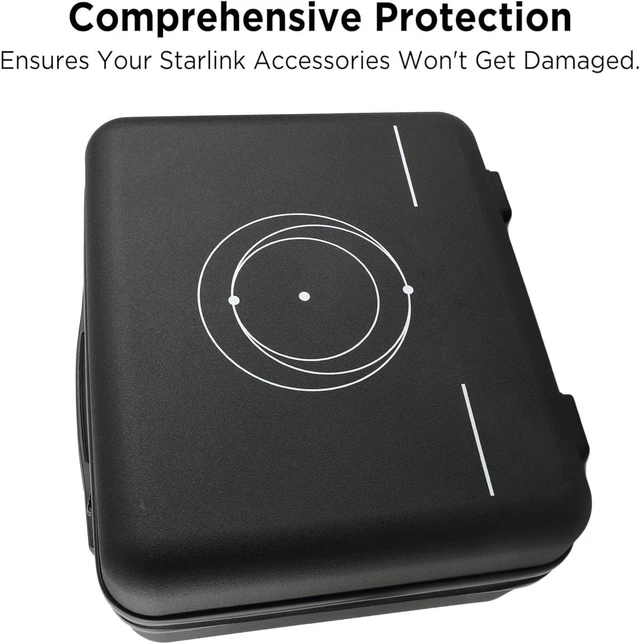 Alt view image 7 of 7 - Shock Proof Satellite Travel Portable ABS Hard Storage Box for Adapter Cables Power Supply Bracket Accessories 34x31x16.5cm