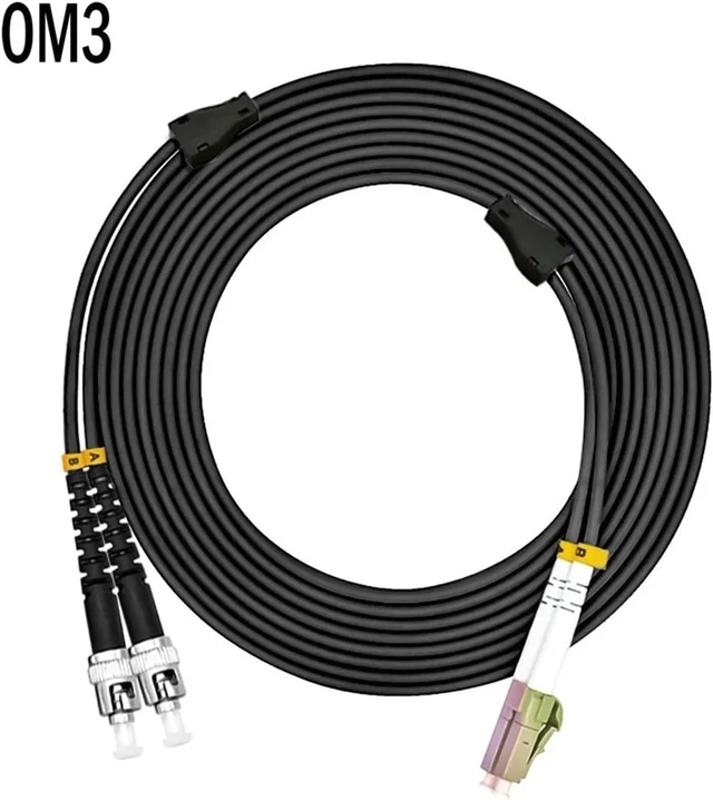 Alt view image 2 of 3 - Outdoor Armored 50Meters LC-ST Duplex 10 Gigabit 50/125 Multi-Mode Fiber Optical Cable OM3 10GB LC to ST Patch Cord Jumper