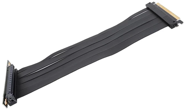 Alt view image 4 of 7 - Graphics Card Extension Cable, Foldable PCI Express Gen4 RTX4090 Compatible, 4.0 X16 30cm, 90 Degree High Speed for Vertical Mount Gaming