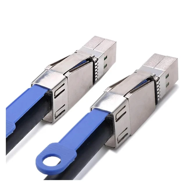 Alt view image 6 of 6 - External 36 Pins S-AS 4X SFF-8644 to SFF-8644 Cable(1M)