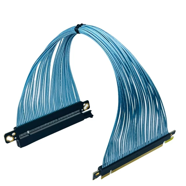 Alt view image 7 of 7 - PCIE 4.0 X16 GPU Graphics Card Extension Cable PCI-E 4.0 32GB/S 12PIN Silver-Plated Cable for 3090 Graphics Card