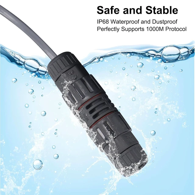 Alt view image 6 of 7 - Extension Cable, 150ft Weatherproof Cable, IP68 Rated High Speed Data Transmission for Dependable Connectivity