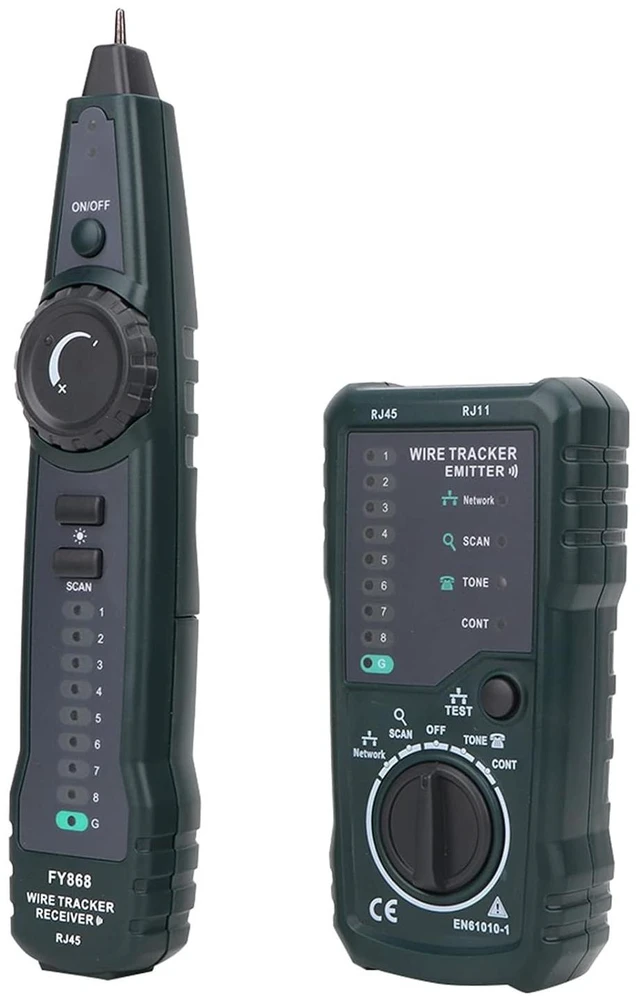 Main image of GOTOTOP FY868 Cable Tester, RJ45 RJ11 Wire Tracker Kit, Detect Cable Connections, Hunt Cables, Line Level and Circuit Detection