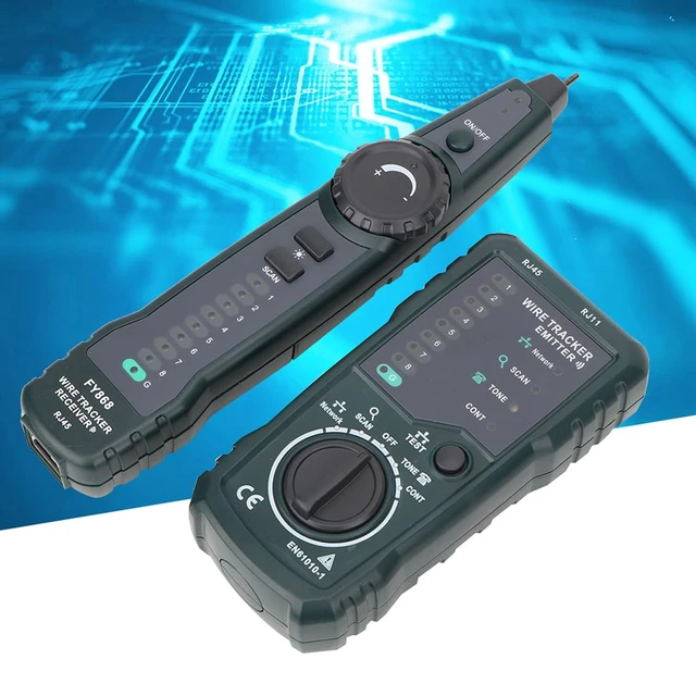 Alt view image 3 of 7 - GOTOTOP FY868 Cable Tester, RJ45 RJ11 Wire Tracker Kit, Detect Cable Connections, Hunt Cables, Line Level and Circuit Detection