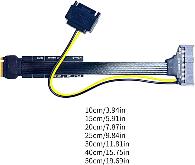 Alt view image 5 of 7 - Secure M.2 NVMe To U2U3 SSD Adapters Cable Fast Data Transfer SataPower Supply