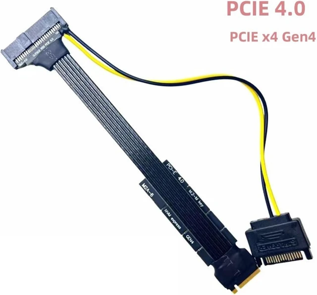 Alt view image 4 of 7 - Secure M.2 NVMe To U2U3 SSD Adapters Cable Fast Data Transfer SataPower Supply