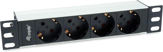 Main image of Equip 333311 Socket Strip 10 Inch (1U) 4-Way Schuko.CEE 1.8 m
