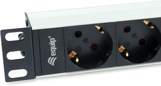 Alt view image 3 of 4 - Equip 333311 Socket Strip 10 Inch (1U) 4-Way Schuko.CEE 1.8 m