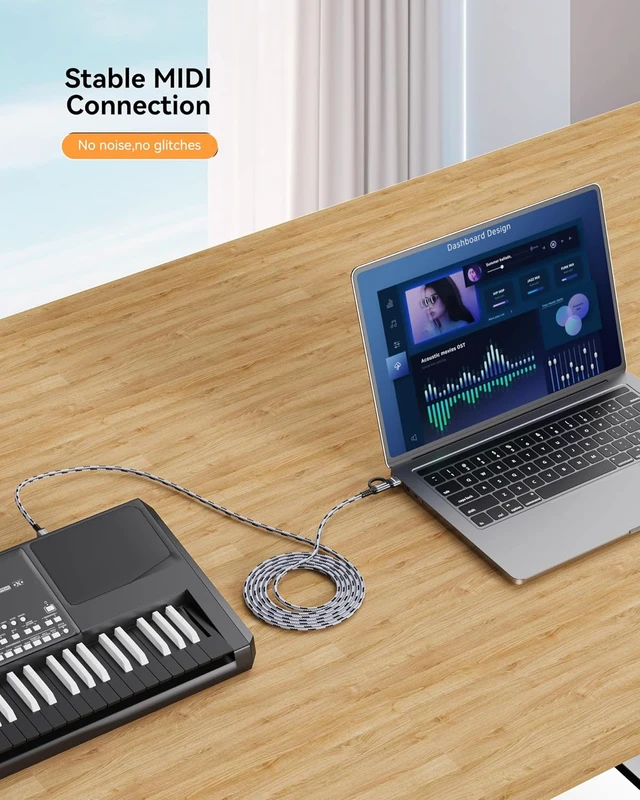 Alt view image 5 of 7 - SNANSHI USB B to USB C 10 FT, Nylon Braided USB C to USB B Printer Cable for Printer,Scanner, MIDI to USB C Cable Compatible with Yamaha Piano MIDI Keyboard, DAC, DJ Controller, Grey