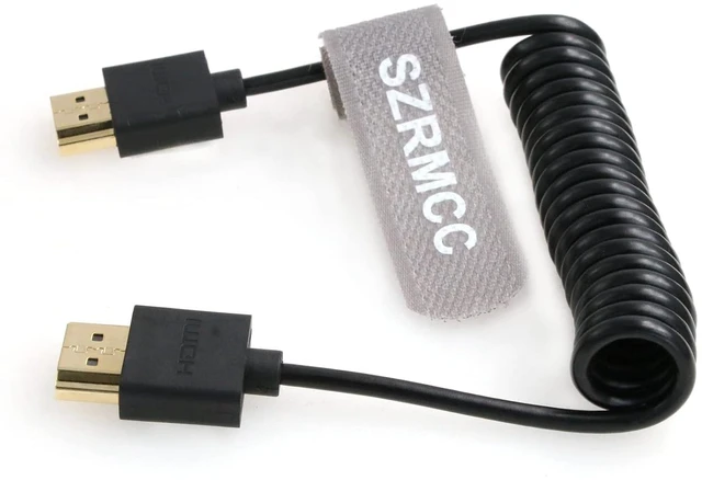 Alt view image 7 of 7 - SZRMCC 8k 2.1 HDMI to HDMI Ultra High Speed Coiled Cable for Z Cam E2 Sony FX6 FX9 Canon EOS C70 C300 Portkeys BM5 Atomos Ninjav V Shogun Monitor