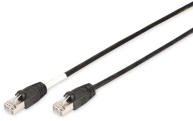 Main image of Digitus CAT 6 S-FTP Outdoor Patch Cord, Cu, PE AWG 27/7, Length 5 m, Black Sheath Color