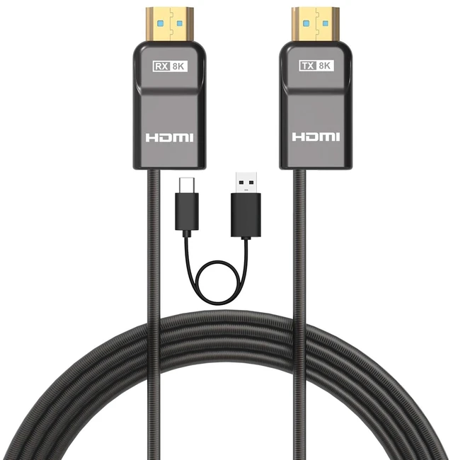 Main image of RUIPRO 8K Full Fiber Optic Armored HDMI 2.1 Cable 48Gbps, 8K60/4K120, 10FT