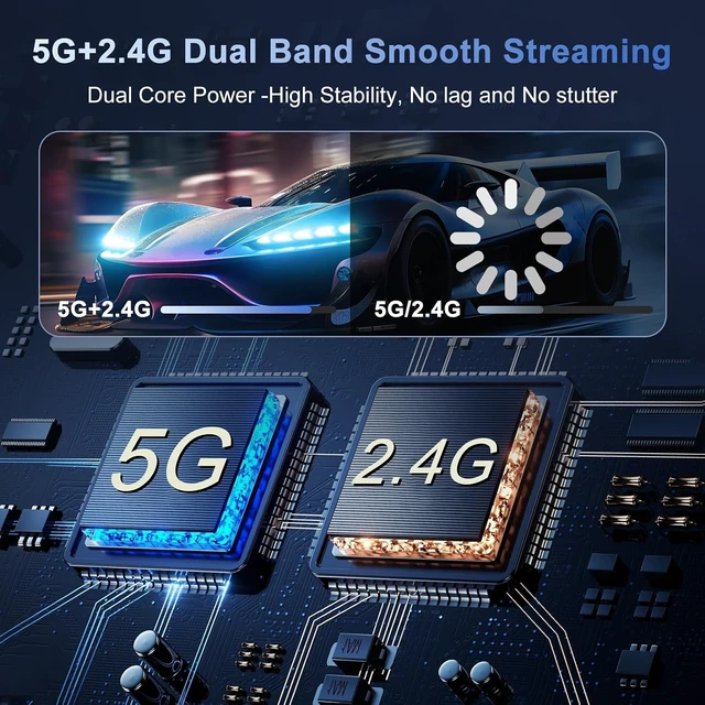 Alt view image 6 of 7 - HDMI Wireless Transmitter and Receiver, Wireless HDMI, Wire-Less HDMI Extender 50M/ 165FT Long Range,Support 2.4/5GHz for Streaming Video/Audio from Laptop,PC,Smartphone to HDTV/Projector.