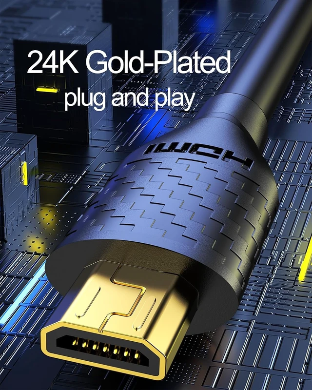 Alt view image 3 of 7 - Micro HDMI to HDMI Cable 4K 60Hz, MicroHDMI Adapter Cord for Raspberry Pi 5 4, Camera, GoPro Hero 7 6 5, Lenovo Yoga, HDTV, Monitor, Canon/Nikon/Sony HDR Video & Audio Capture Card - Long 2m