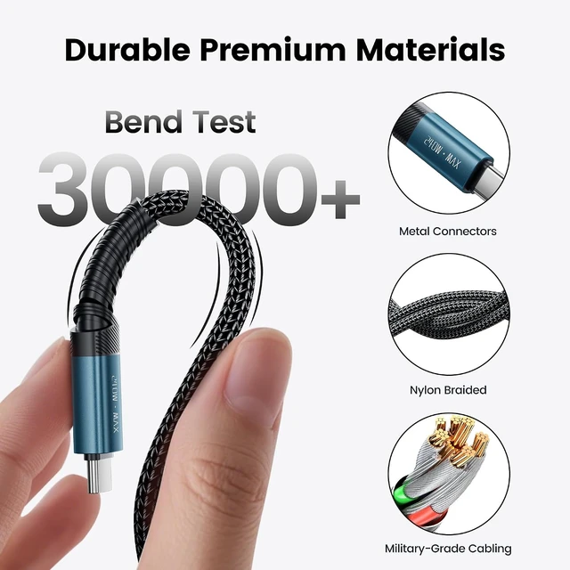 Alt view image 5 of 7 - USB C to USB C Cable 60W, 20FT Right Angle USB C Cable PD 3.0 Type C Cable Fast Charge for iPhone 17Pro Series,MacBook Pro Air, iPad Pro Air, Dell XPS13 15, Galaxy S24 Ultra,PS5 Controller