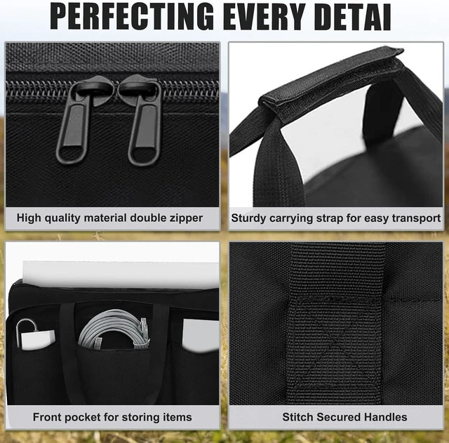 Alt view image 4 of 7 - Carrying Case Compatible with Starlink standard Gen 3, With Thick Padded Inner and Multiple Pockets, Heavy-Duty Travel Storage Bag For Satellite Dish Router Accessories, For Camping,Outdoor, RV