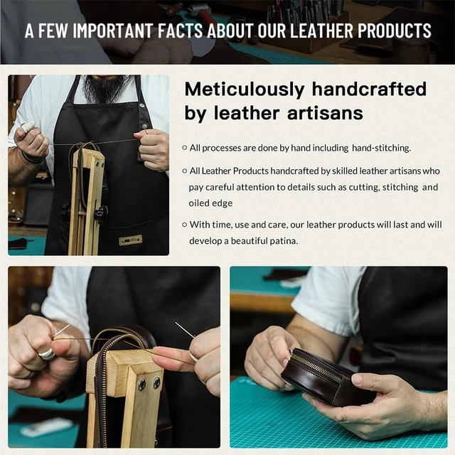 Alt view image 5 of 7 - CONTACTS Full Grain Leather Electronics Organizer Small Cable Bag Handmade Tech Pouch Travel Organizer for Cable, Charger Cord