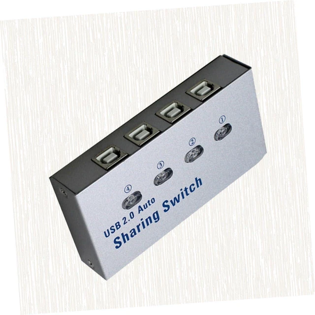 Alt view image 3 of 7 - USB 2.0 Printer Sharing Device Automatic Switcher Silver