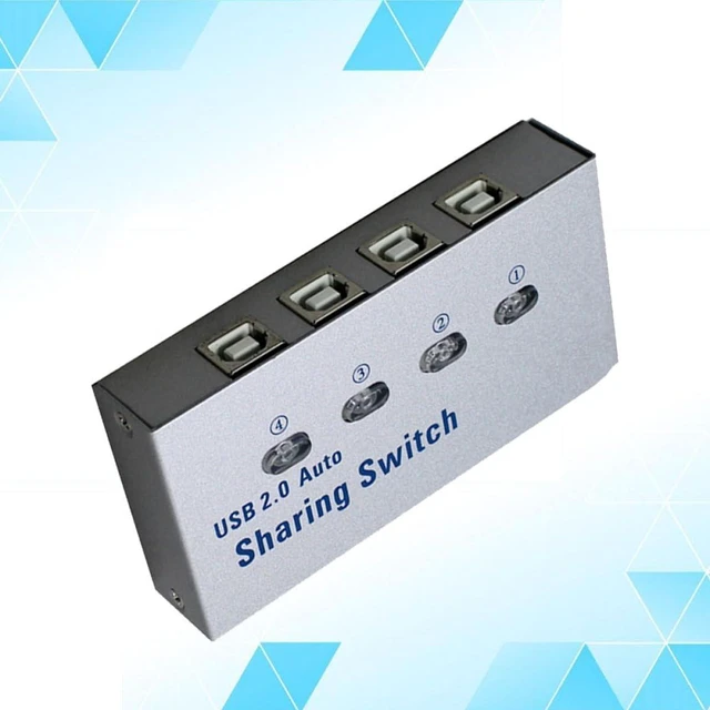 Alt view image 4 of 7 - USB 2.0 Printer Sharing Device Automatic Switcher Silver