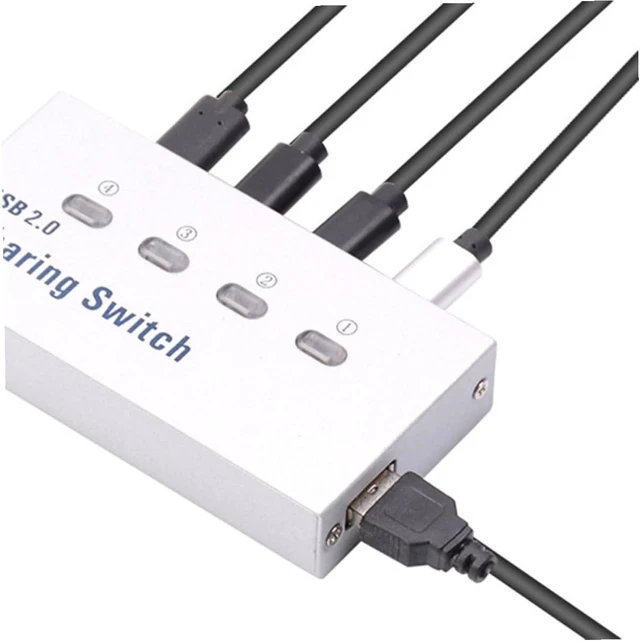 Alt view image 2 of 7 - USB 2.0 Printer Sharing Device Automatic Switcher Silver