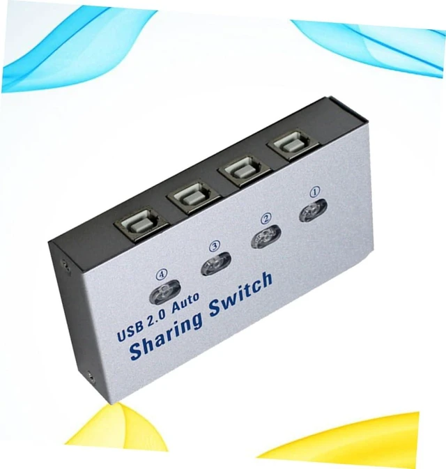 Alt view image 6 of 7 - USB 2.0 Printer Sharing Device Automatic Switcher Silver